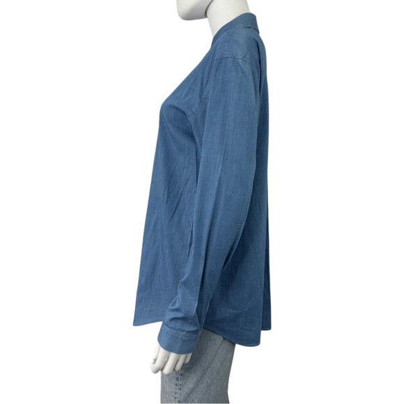 LAFAYETTE 148 New York Blue Denim Top - Picture 2 of 10